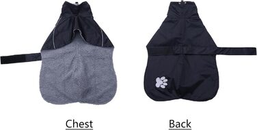 Водонепроникний дощовик для віндгорсу (гленкора) від Geyecete, теплий, з підкладкою з плюшу, чорний, L (довжина спини: 61-64 см)