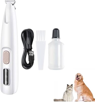 Професійна машинка для стрижки тварин з LED-підсвічуванням, акумуляторна, для собак, котів, обличчя, лап, вух та тіла