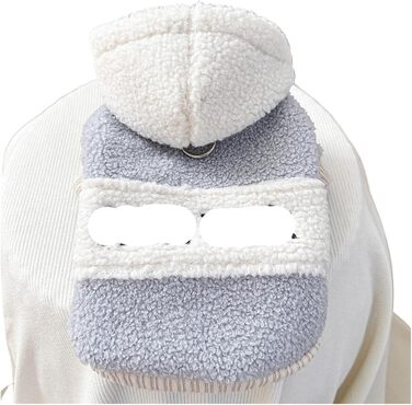 Теплий зимовий пуловер з капюшоном для собак, Berber Fleece, з пряжкою, для маленьких собак, Yorkie, Spitz, розмір XL (6-7.5 кг) та M (3-4.5 кг), колір кавовий/сірий