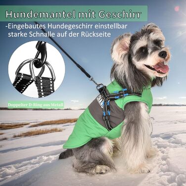 Зимова куртка для собак, жилет, обладнання для собак, середні породи (L, зелений)