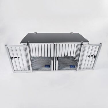 Складаний алюмінієвий бокс для собак Callieway Twinbox S, транспортний клітка для перевезення собак, легкий, міцний
