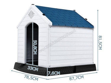 Будка для собак Costway, вуличний будинок для собак, 79 см x 88 см x 82 см