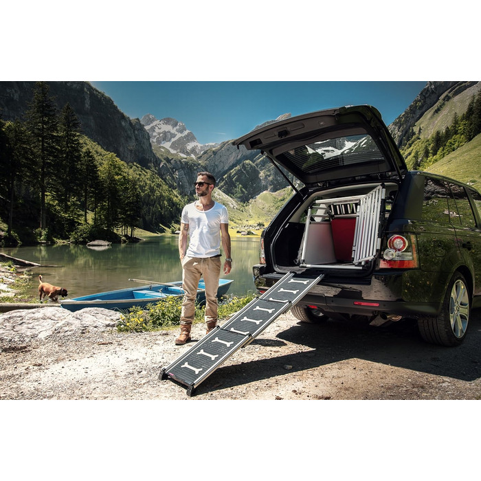 4pets Easy-Steps Einstiegshilfe для собак: металевий нахил – рампа для тварин, швейцарська якість (захист від подряпин)