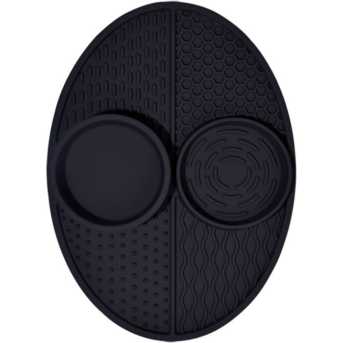 Килимок-смоктач для собак та котів, силіконовий, чорний - повільне годування, антизадуха