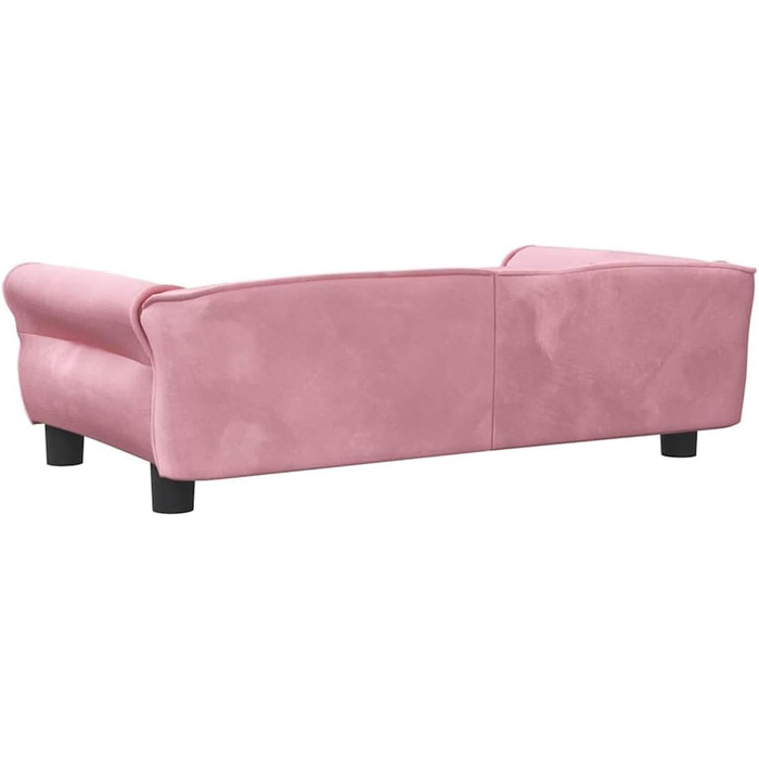 Крісло-ліжко для собак, м'яке ліжко для тварин, лежанка для собак та котів, рожеве, 95 x 55 x 30 см