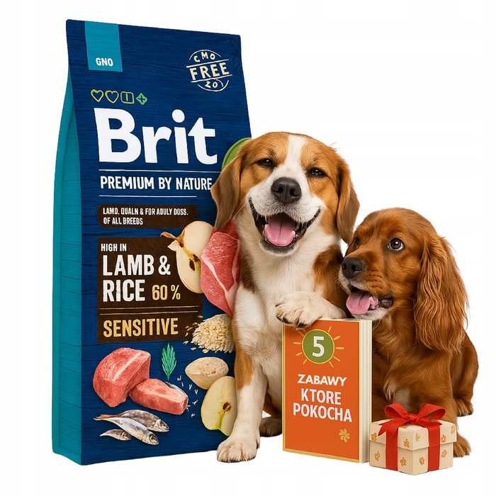 Сухий корм Brit Premium by Nature Sensitive, ягня з рисом, 15 кг