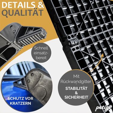 Рампа для собак у автомобіль, алюміній, Petigi, для SUV, антиковзка, вантажопідйомність 70/90/150 кг, моделі 01 та 06