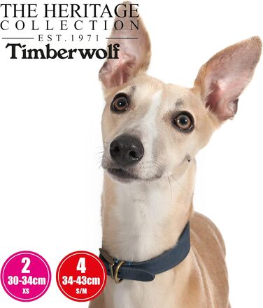 Льоняний нашийник для собаки Ancol Timberwolf, малинового кольору, 34-43 см