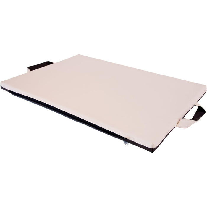 Килимок для собак CopcoPet Alex Бежево-коричневий 98 x 68 см – Міцне штучне шкіряне покриття, легко миється, нековзний, для середніх собак, авто, саду, кемпінгу – з шаром піни 3,5 см