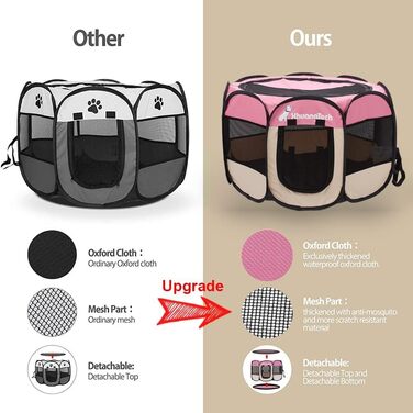 Клітка-манеж для собак та котів XianghuangTechnology, м'яка тканина, портативна, складана, для дому та вулиці