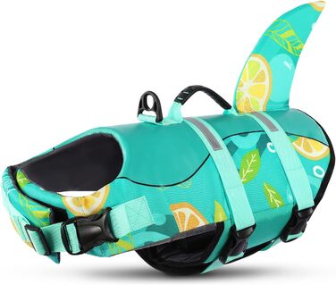 Жилет рятувальний для собак Queenmore, регульований, для середніх та великих собак, з високою плавучістю та міцним ручним тримачем