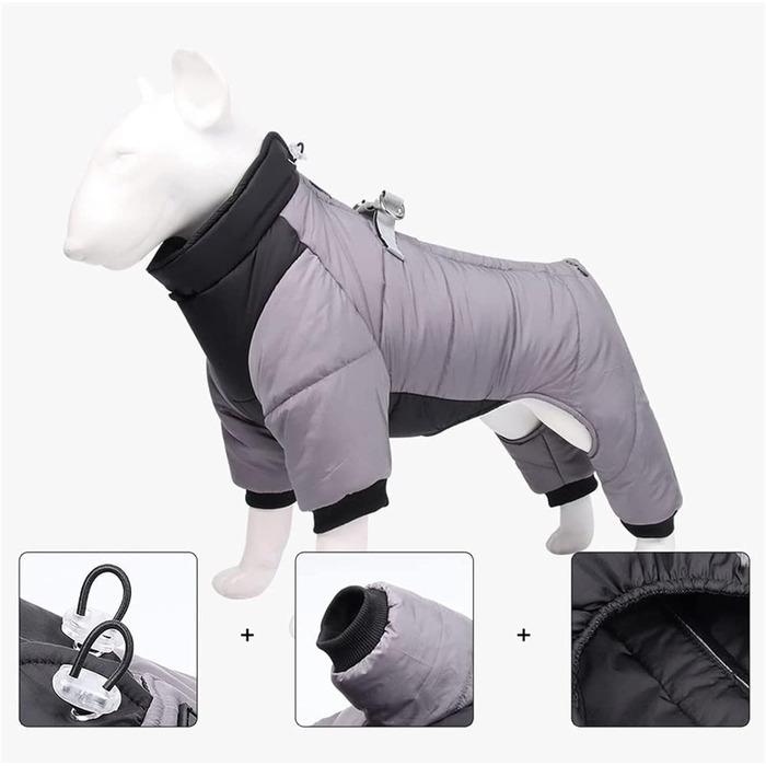 Жовтий зимовий теплий куртка для собак, непромокаємий, для цуценят та великих порід, з кріпленням для повідка, 3XL