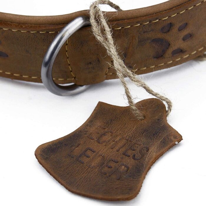 Нашийник для собак Greenburry Vintage з натуральної шкіри, 55 см, розмір M