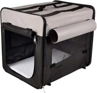 Клітка для собак Karlie Smart Top Plus L, 94×56×71 см, чорна/сіра
