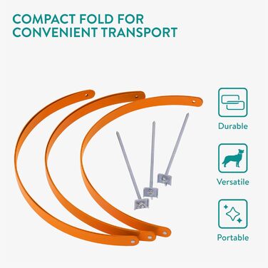 Набір для аджиліті для собак Navaris (3 шт.) - кільця для собак, тренування, аджиліті, посібник для собак, аксесуари для собак, оранжевий