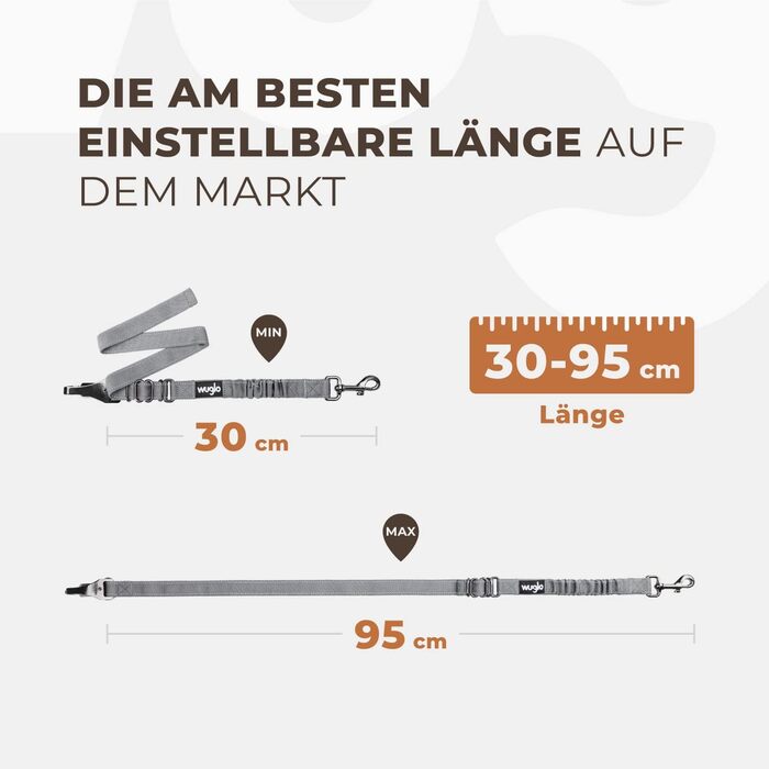Авторемень для собак Wuglo 30-95см: безпека та комфорт у автомобілі