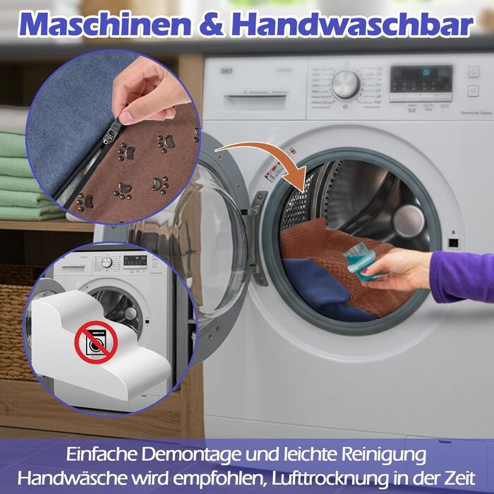 Сходинки для собак та котів: 4-ступенева переносна драбинка з високощільних матеріалів, коричнева