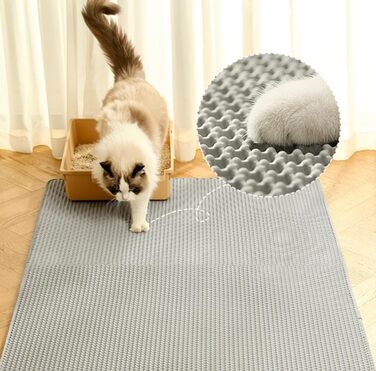 Килимок для котячого туалету WALLBIG, 2 шт, 61x38 см, стільниковий, двошаровий, водонепроникний, м'який, контроль наповнювача
