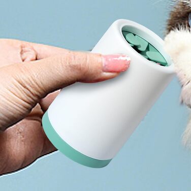 Очисник лап для собак SVCEQZE | Без розливу | Щітка для лап, м'яка машина для очищення лап, підвищена ефективність очищення, зелений (зелений, Small)