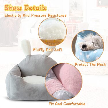 Килимок для котів та собак PETCUTE XL Рожевий: м'який, теплий, для котів та маленьких собак, з дизайном кролика, можна прати