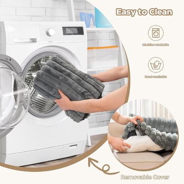 М'який лежак для собак Avont, великий, сірий, знімний, зручний, з антиковзаючою основою