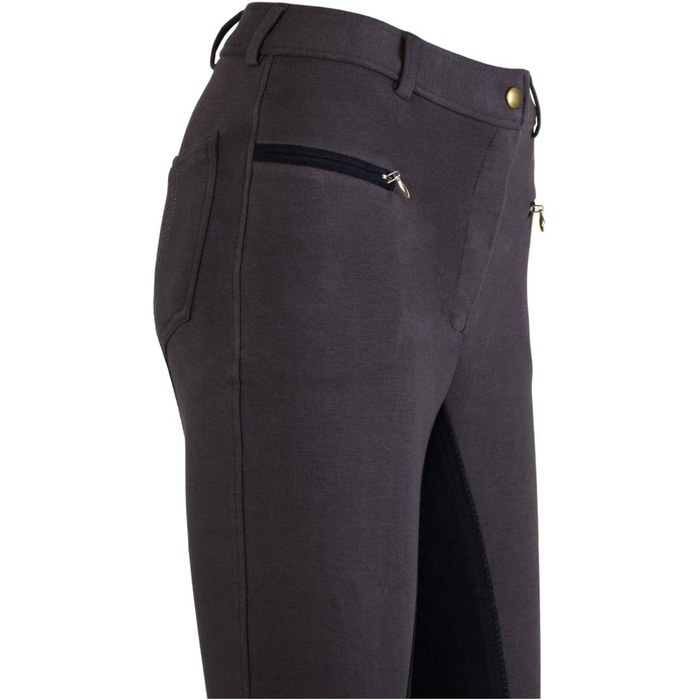 Жіночі штани для їзди верхи RL24 Vollbesatz Flex BASICLINE (36, темно-сірий/чорний)