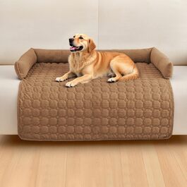 OKYUK Преміум лежанка для собак - захист дивану для тварин, ручної роботи та пральна подушка для собак, м'яка лежанка для собак для всіх розмірів (Корд Кава, 75 x 75 см) 75 x 75 x 10 см Корд Кава