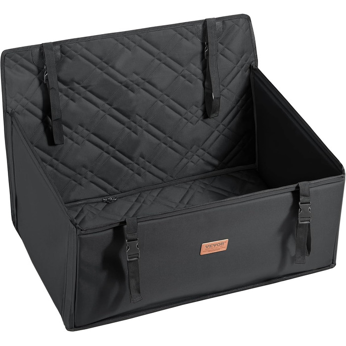 Автокрісло для собак VEVOR - водонепроникне автоліжко для собак до 22 кг, чорне