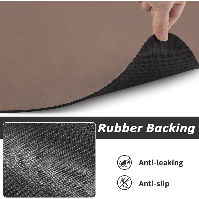 Килимок для годування домашніх тварин HotLive: вбираючий, для собак та котів, захист від бруду та води, 30x48 см (45x60 см), коричневий