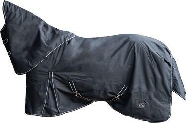 HKM 10391 Водонепроникна кінська попона знімний комір 200г, чорна, 165 см