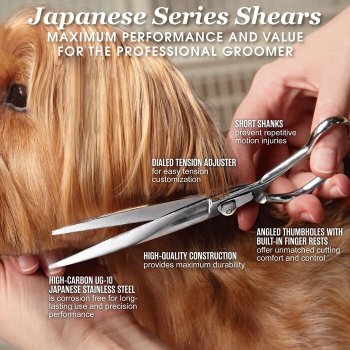 Професійна витончувальна ножиця для грумінгу собак Master Grooming Tools 5900 Series Japan – 46 зубів, нержавіюча сталь, 16.2 см
