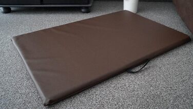 Килимок для собак, лежанка для собак, лежанка для собак з штучної шкіри та пінопласту, 100 x 70 x 3 см, коричневий