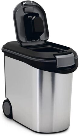 Контейнер для корму Curver 12 кг, 35 л, чорний/сріблястий, 49,3x27,8x42,5 см
