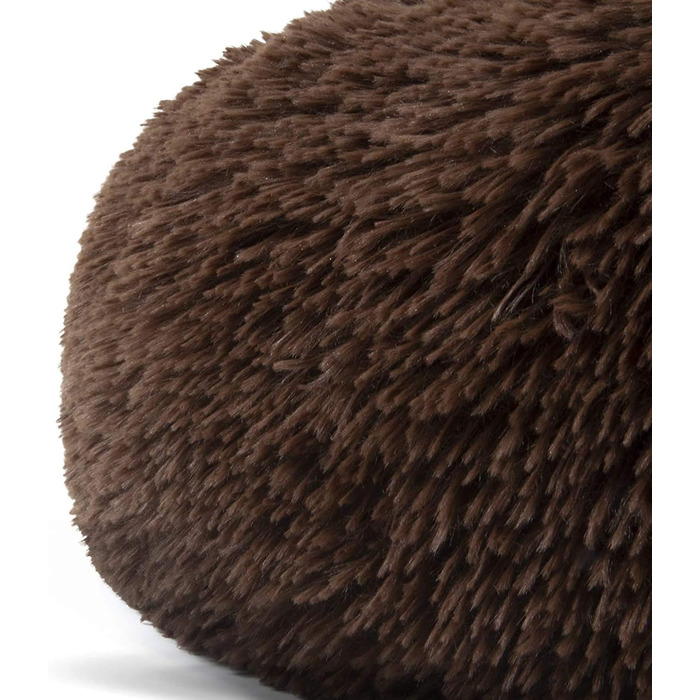 Ортопедичне ліжко для собак великих та екстра-великих порід, м'яке, з плюшу, легко миється, 40 см, кавовий колір