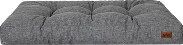 Крісло-ліжко для собак, прямокутне, 75 x 50 см, антрацит