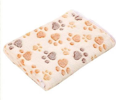 М'яка тепла ковдра для собак та котів з флісу, 50х70 см, бежева