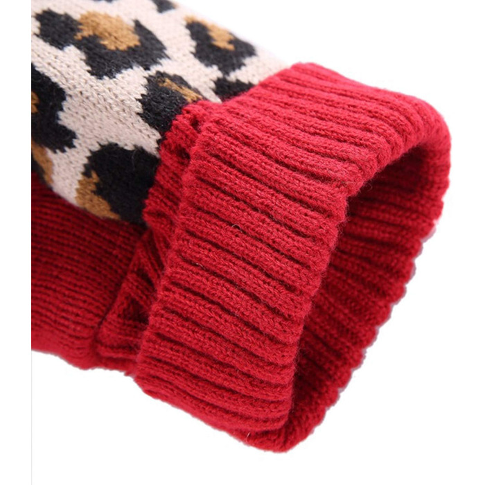 Теплий зимовий пуловер для собак з леопардовим принтом, для дівчаток та хлопчиків, великих, середніх та маленьких порід