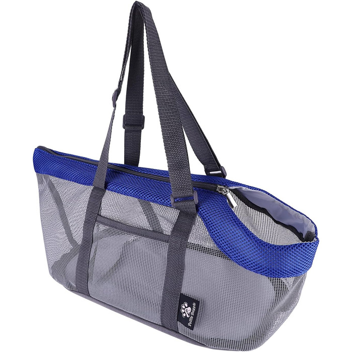 SIQITECH Сумка-переноска для собак та котів, до 5 кг, сіра + блакитна