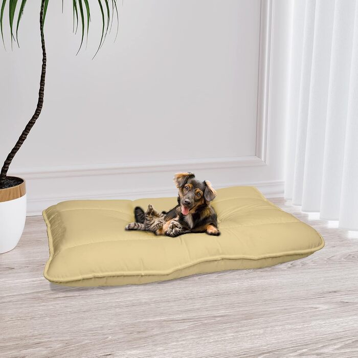 Елегантна подушка для собак Maxy, кремового кольору, 60x100 см