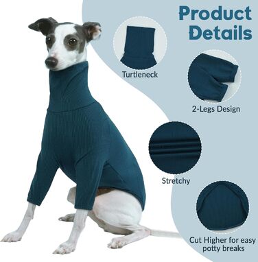 Теплий плед-пуловер для віндхунда (Greyhound) та породистих собак, зимова куртка, блакитний, XXL