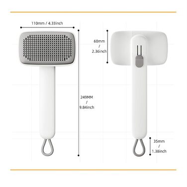 Щітка для вичісування тварин Piddy Ion Pet Brush: видаляє ковтуни, делікатно розплутує шерсть (чорна)