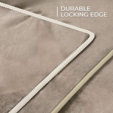 Водонепроникний килимок для собак Luciphia, миючий, для великих та середніх собак та котів, теплий, м'який, з флісу Sherpa, 145 x 165 см, бежевий