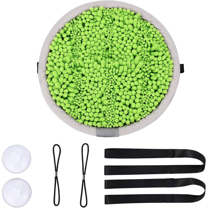 Schnüffelmatte для собак POPETPOP: миюча, з присосками, килимок для корму, великий/маленький, зелений (42 см)