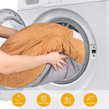 Затишне ліжко-капсула для собак і котів MICOOYO, маленьке, у вигляді пончика, з капюшоном, бежеве, для цуценят і кошенят