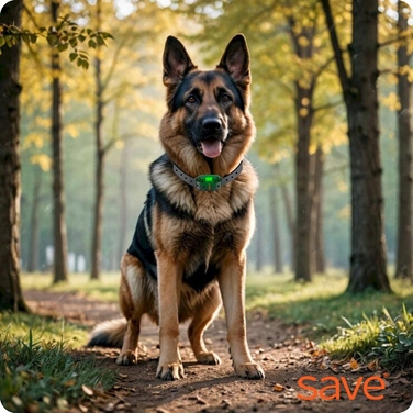 Електричний тренувальний нашийник для собак Save, чорна шкіра, розмір L/XL