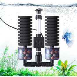 Фільтр для акваріума AQQA, 8W, внутрішній, тихий, 190 л/год, біологічне та механічне фільтрування, до 210 л