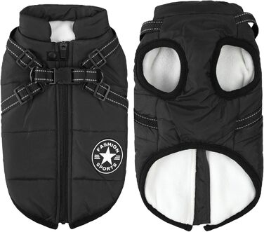 Тепла жилетка для собак Aiboria з флісу та нагрудником, захист від вітру