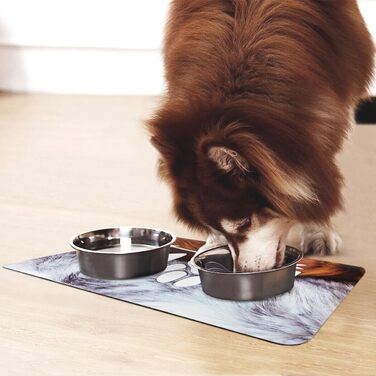 Гумова килимок Emmevi 50x70 см для миски, захист від бруду, неслизький, для собак та котів