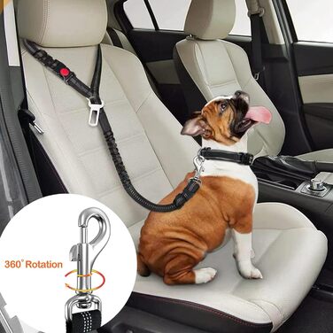Автомобільний ремінь безпеки для собак DKDDSSS (2 шт.), кріплення для собак, захисний пасок для собак, автогурт для собак