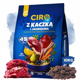 Сухий корм для собак Ciro Качка та Ягня, 10 кг, для дорослих великих порід